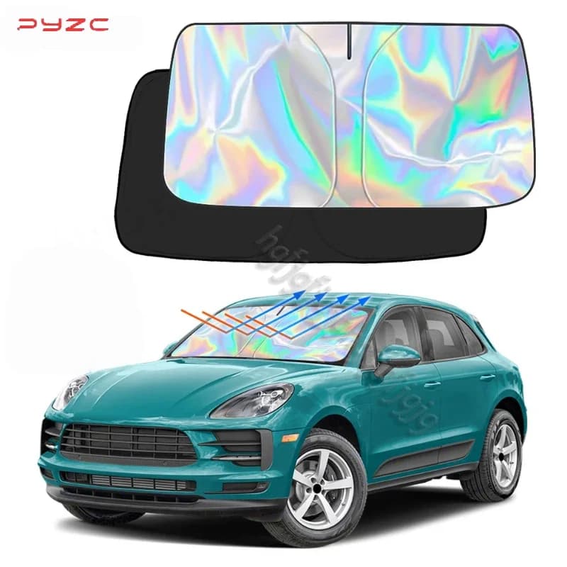 Accessori Interni per Porsche Macan 2014-2022 2023 2024, Parasole Personalizzato per Parabrezza Anteriore, Protezione UV