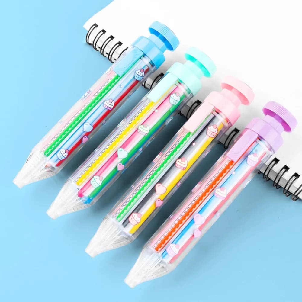 1Pc 8 In 1 Multicolor Crayons Creative Push Style DIY Replaceable Oil Pastel Colored Pencil for Kids Graffiti Painting Tools
