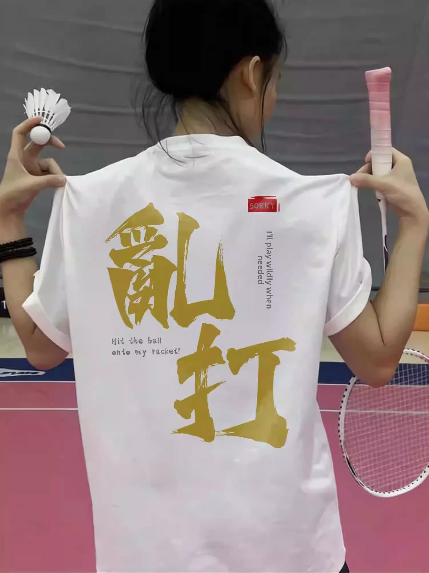 Breathable Quick Dry Short Sleeve T-Shirt Badminton Sportswear for Men And Women Summer Casual round Neck Print Culture Shirt