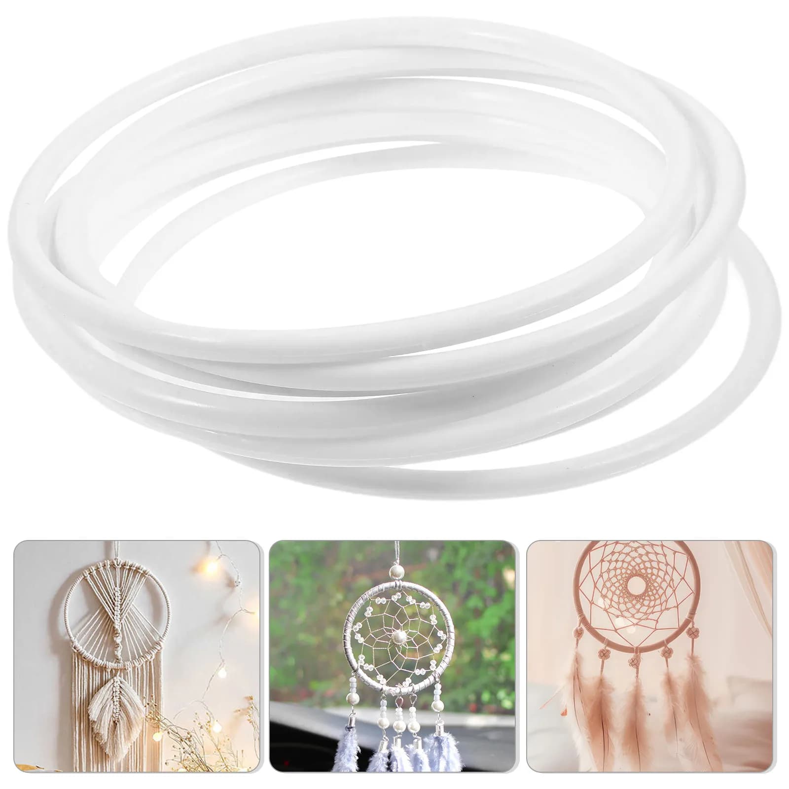 20Pcs Dreamcatcher Circle Plastic Rings White Premium Material for Mandalas DIY Round Craft Hoop 13Cm Dreamcatcher Ring
