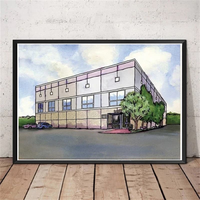 Modern Art The Office Pam Beesly Print Poster Watercolor Dunder Mifflin Office Tv Show Canvas Painting Wall Art Decor