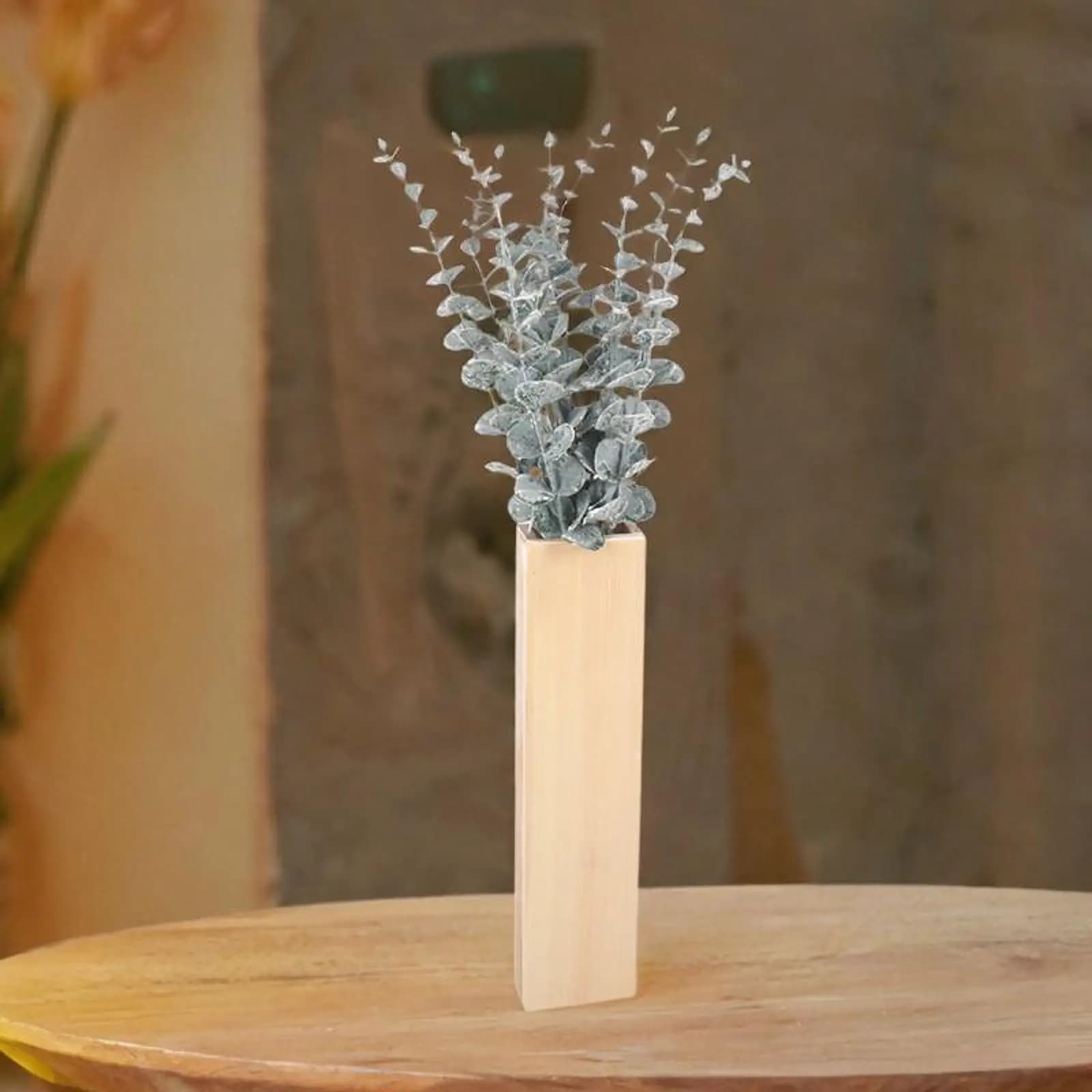 Vaso da parete con 10 fiori artificiali, pratico e facile da usare, porta piante da interno per fiori secchi, camera da letto, ingresso, ufficio