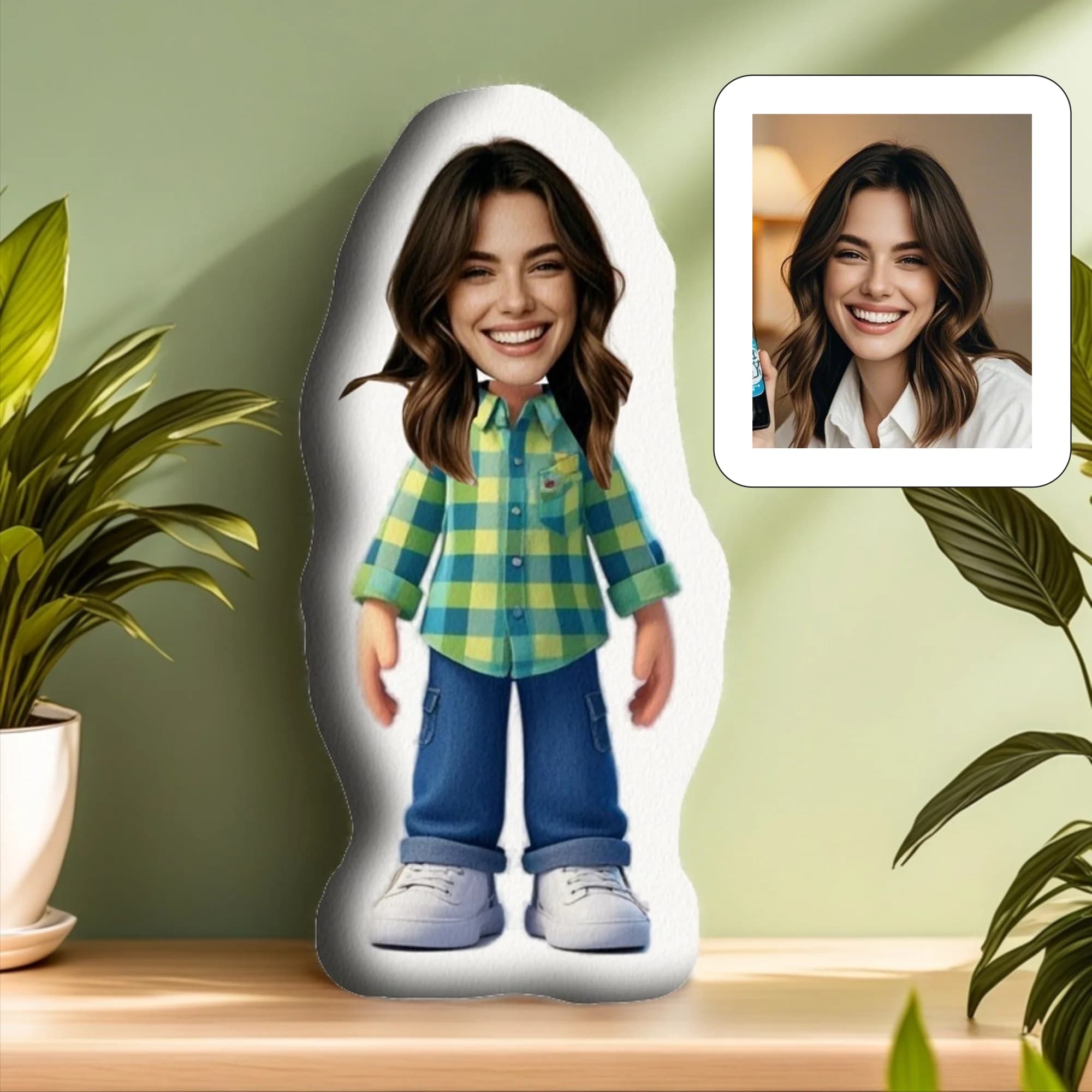 Nuovo cuscino personalizzato da 1 pezzo con foto di personaggi dei cartoni animati, regalo personalizzato su entrambi i lati, adatto per San Valentino, Natale, b
