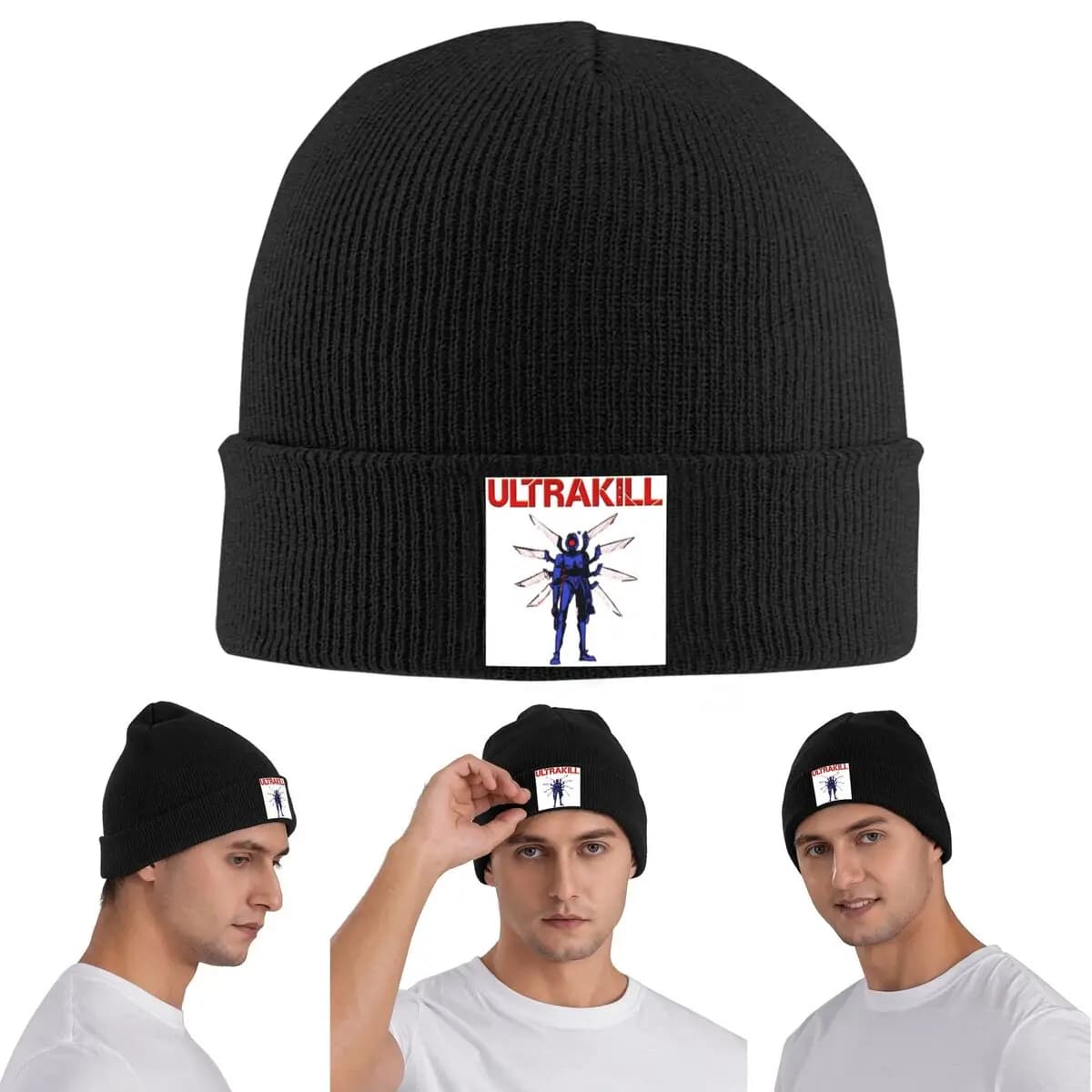 Accessori per videogiochi Ultrakill Berretto lavorato a maglia caldo Cappello invernale lavorato a maglia Skullies Berretti Berretti Hip Hop per unisex