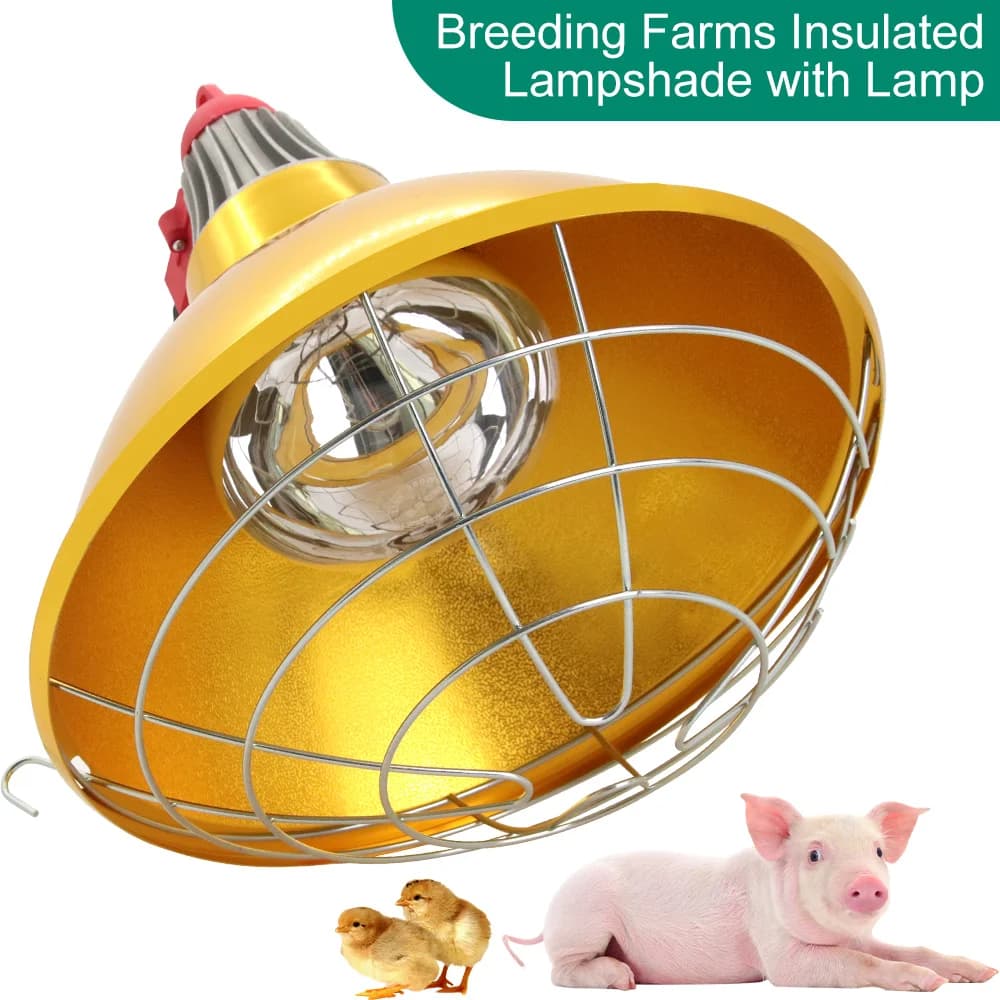 Scaldasalviette for pigs and cattle, lampshade for heating lamp, adjustable temperature, for cultivation of poultry, goose, pig, heat preservation lamp