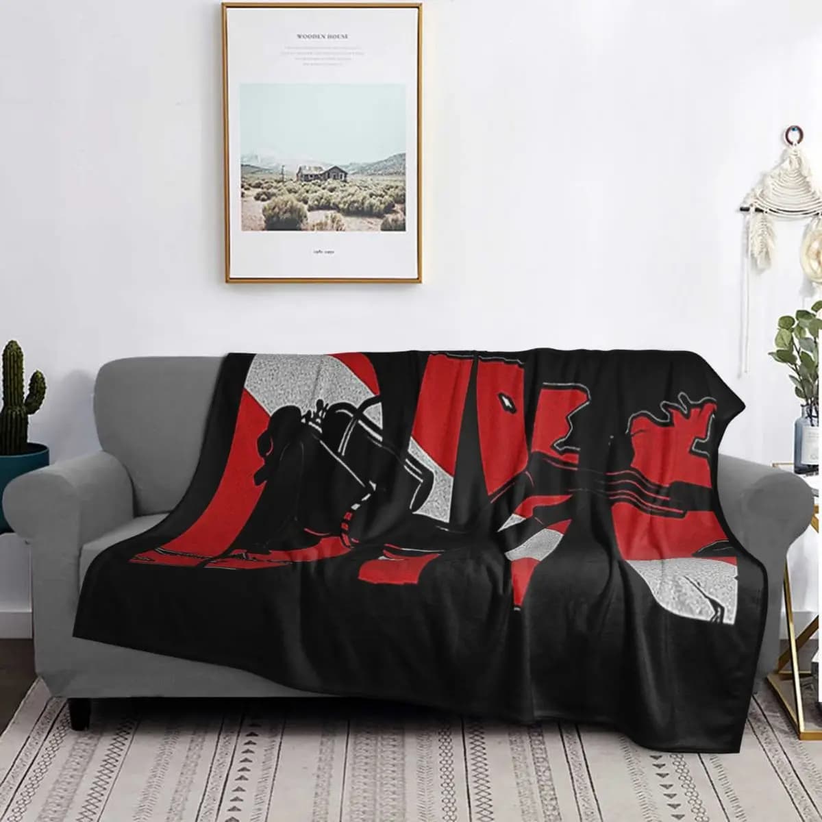 Scuba Diving Dive Diver Sea Snorkeling Sports Cover Soft Flannel Bedcover Living room Picnic Travel