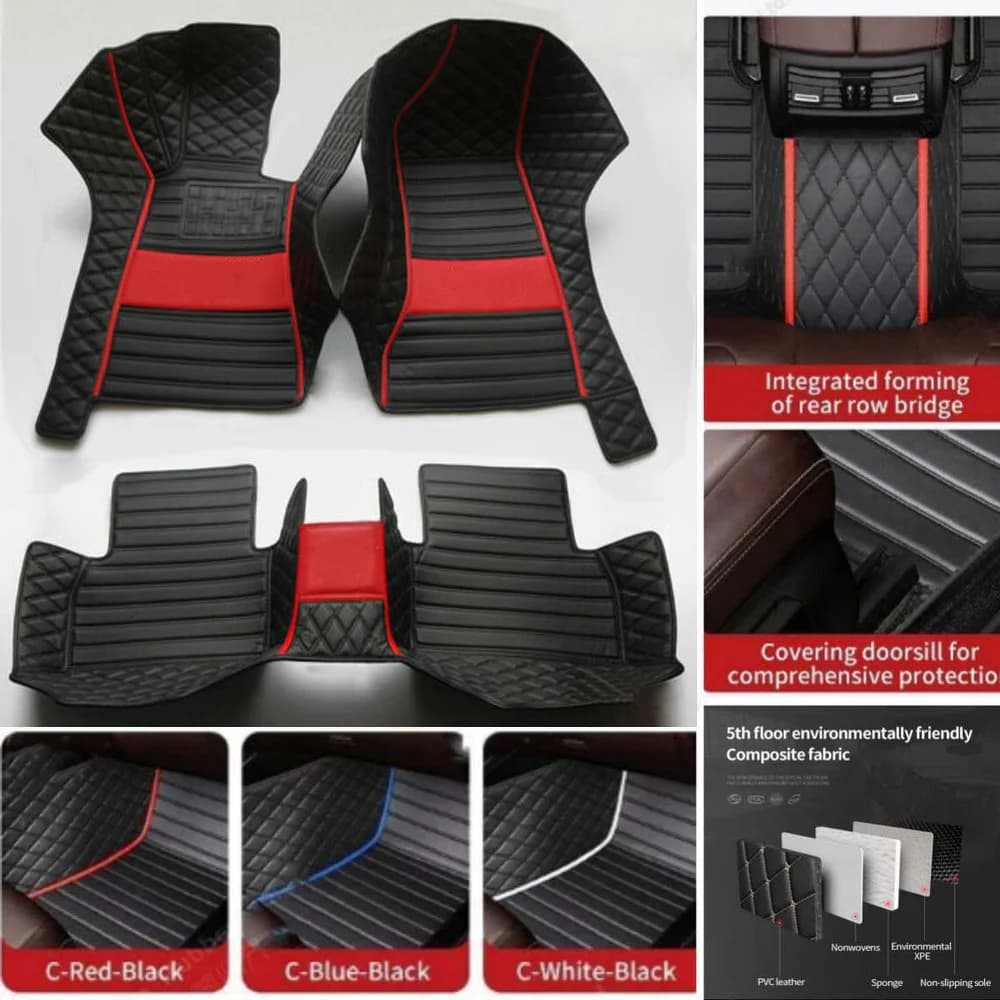 Per Toyota Avalon Hybrid Auris Auto Tappeti PU-pelle Tappetini per auto personalizzati Tappetini impermeabili per accessori Coche