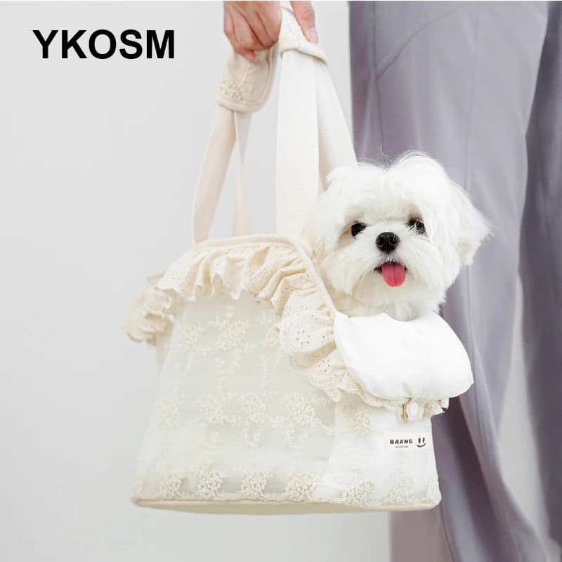 Borsa da trasporto per animali domestici per cuccioli Borsa da viaggio portatile per animali domestici con design in rete traspirante per gatti