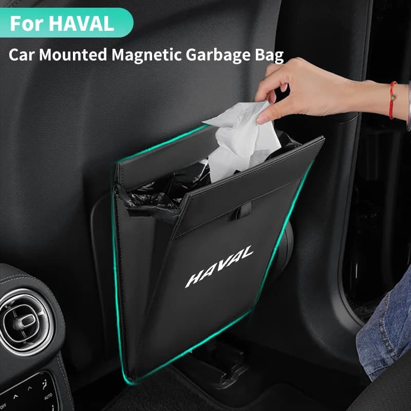 Adsorbimento magnetico Auto Sacchetto della Spazzatura Bidone della Spazzatura Sedile Appeso Contenitore della Spazzatura Bidone della Spazzatura Per Haval H1 H2 H6 H4 H5 H6 H9 Dargo M6 F5 F7
