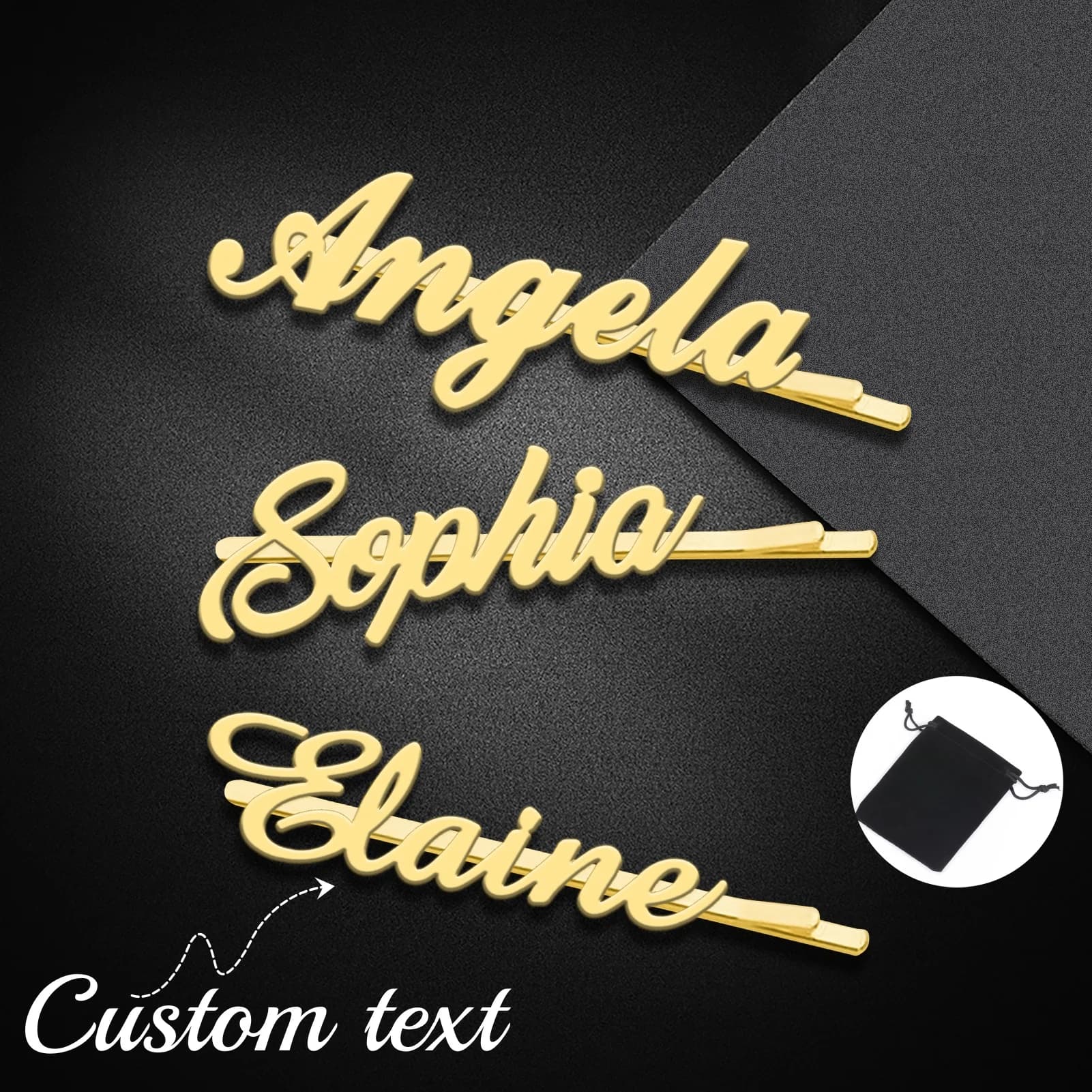 Amaxer Fermaglio per capelli personalizzato Regali per damigella d'onore Nome Fermaglio per capelli Accessorio per capelli Nome personalizzato Fermacapelli Bobby Pin Regali personalizzati