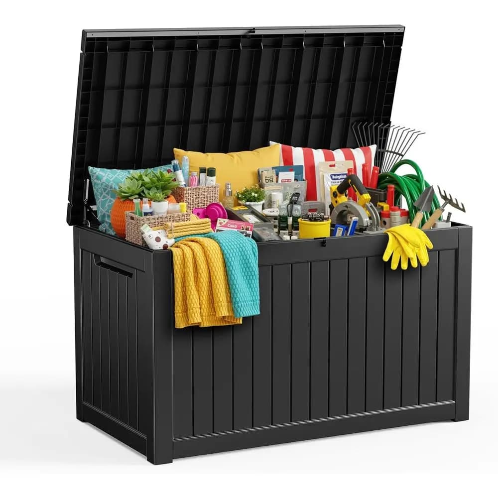 280 Gallon Waterproof Exterior with Lock - Ideal for Bearings, Garden Tools and Pool Accessories
