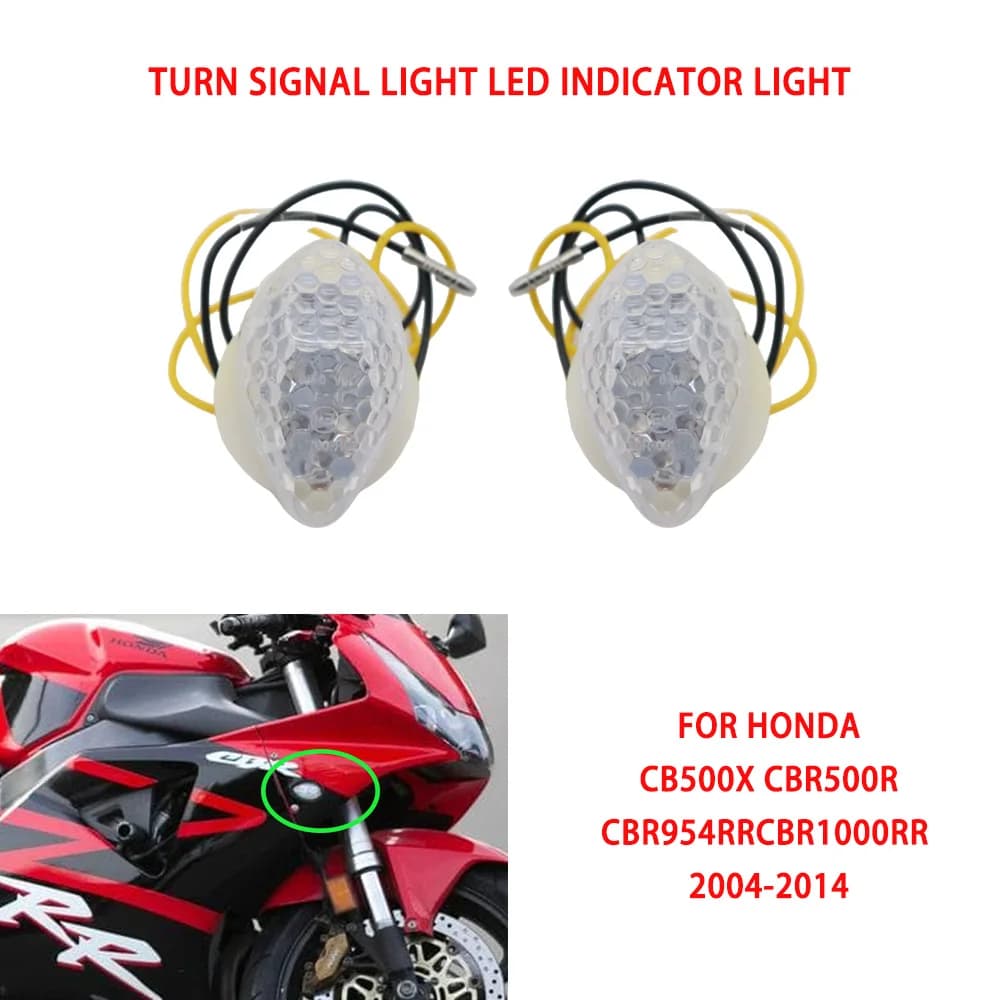 LED motorcycle signal lamp from recessed front light direction indicators for HONDA CB500X CBR500R CBR954RR CBR1000RR 2004-2014