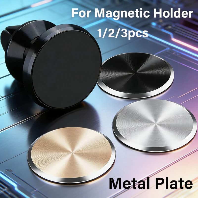 1/2/3 pz. Mini Piastra Metallica con Texture CD per Magsafe, Foglio di Ferro per Supporto Magnetico, Patch Ultra-sottile per iPhone 17 16 15