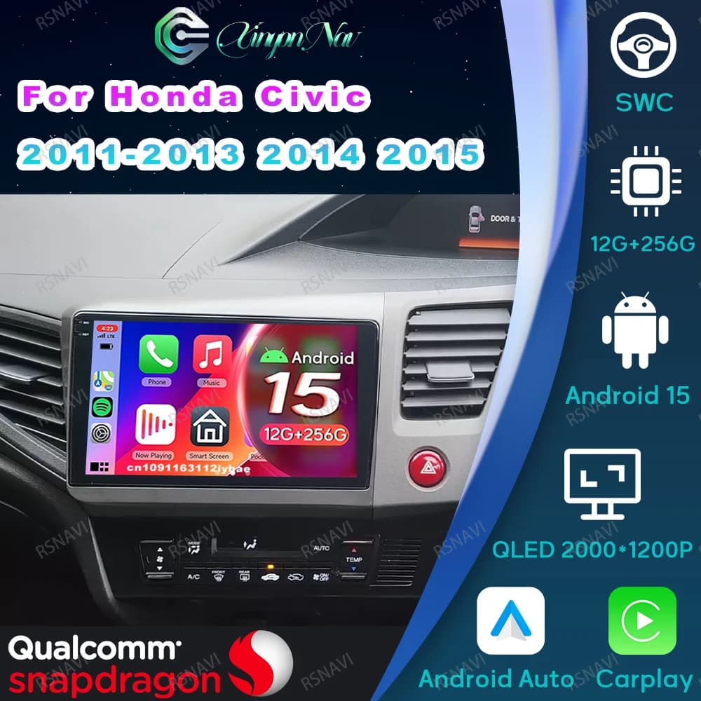 Autoradio Android 15 Per Honda Civic 2011- 2015 Aria Condizionata Dacia Duster Golf 4 CAR WINDSHIELD SUNSHADES Mercedes W205 DSP