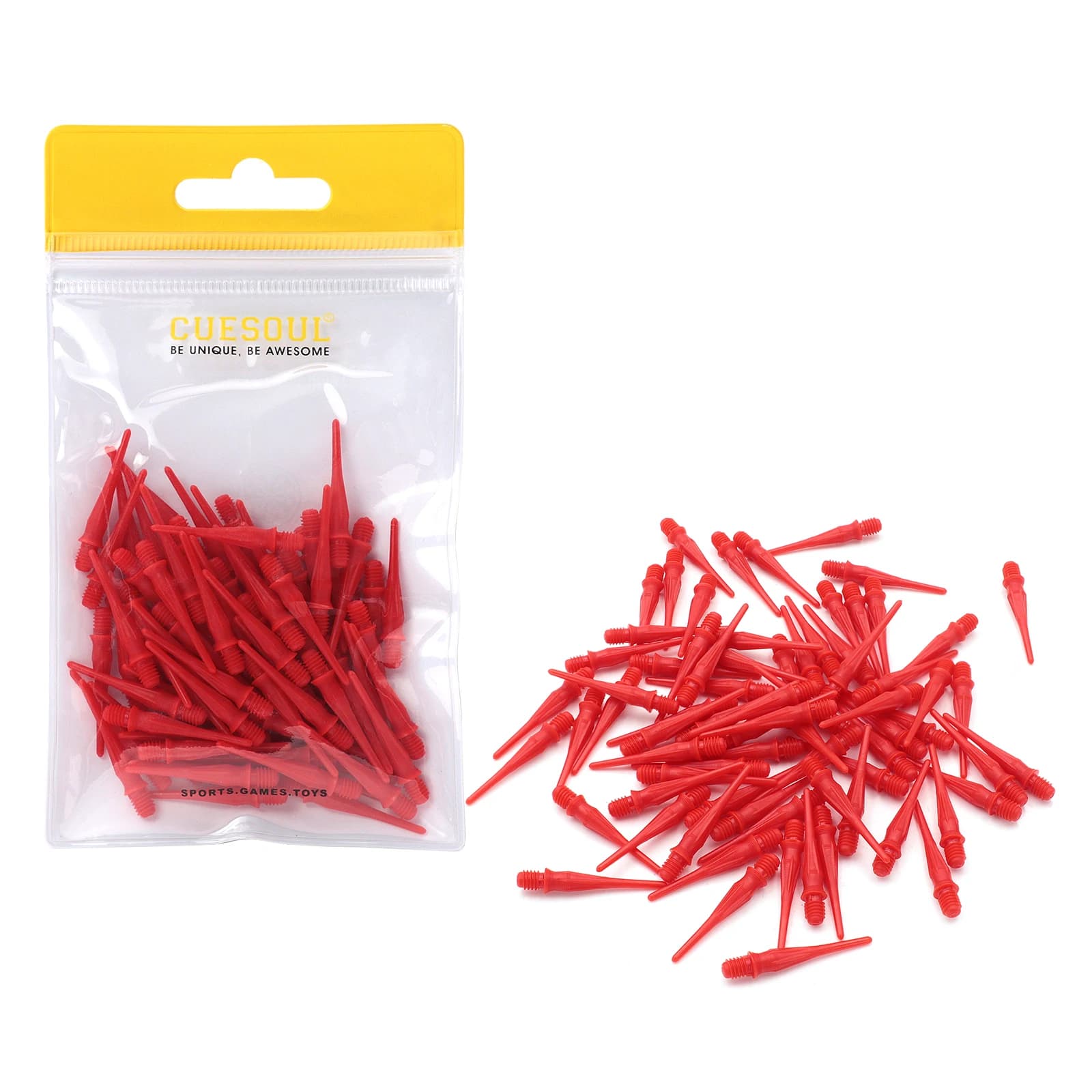 CUESOUL TOUCH-Point 80 pezzi punte morbide Dart Point 2BA filettatura a vite Standard rosso