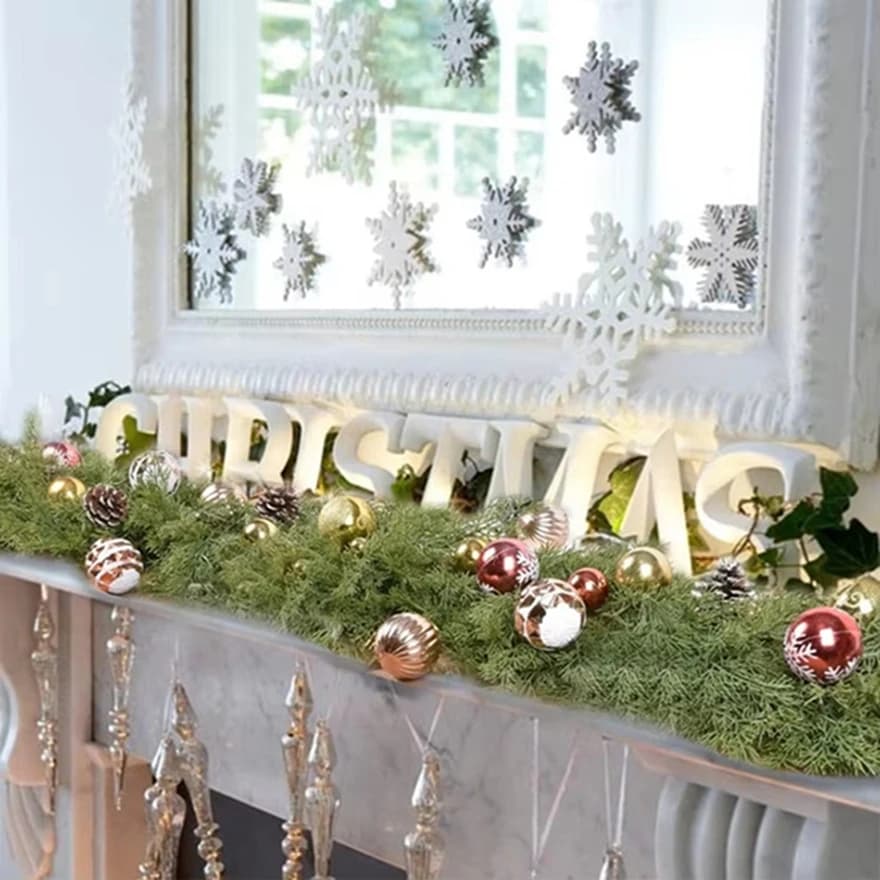 Artificial plant in rattan Long New Year's Eve Christmas Ornaments for pine tree House Festiva Outdoor garden Courtyard celebratory decoration