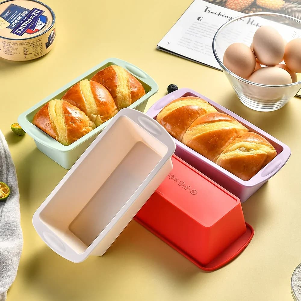 2 pieces toasted bread roll reusable silicone mold bakery tools to make baked cookies kitchen utensils