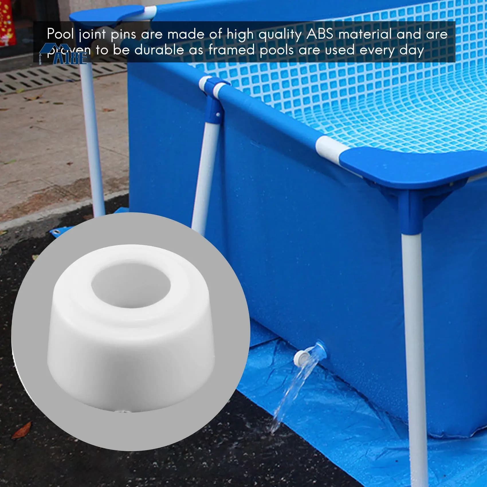 Perni di giunzione per piscina in ABS A18E-24 pezzi, set di guarnizioni per tappi da 6 cm/2,36 pollici per parti di ricambio per piscina Intex 28270-28273