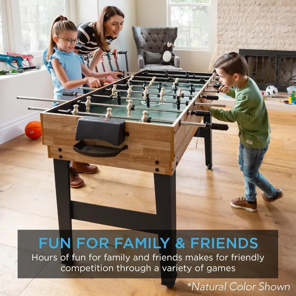 Tavolo da gioco combinato 10-in-1 2x4ft con Hockey, Calciobalilla, Biliardo, Shuffleboard, Ping Pong, Scacchi, Dama, Bowling, Backgammon per la casa