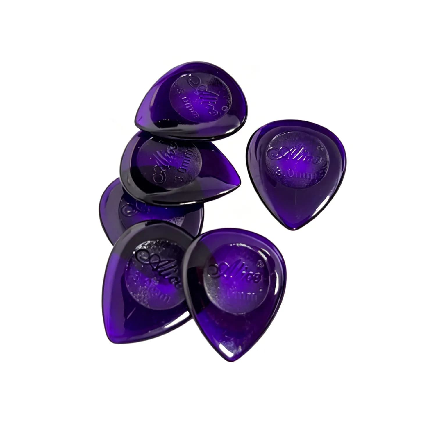 50pcs/lot Alice Heavy 3mm 25mm x 30mm Teardrop Purple Guitar Picks Plectrums For Electric Guitar Bass Jazz