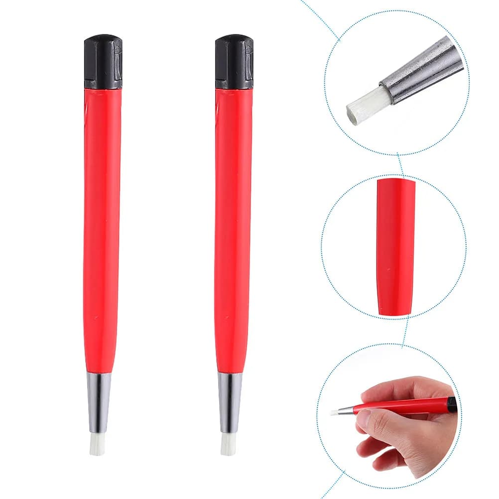 2Pcs Fiberglass Clock Sweeping Pen Adjustable Brush Pen for Watch Jewelry Cleaning Grinding Polishing Watch Sweeping Brush