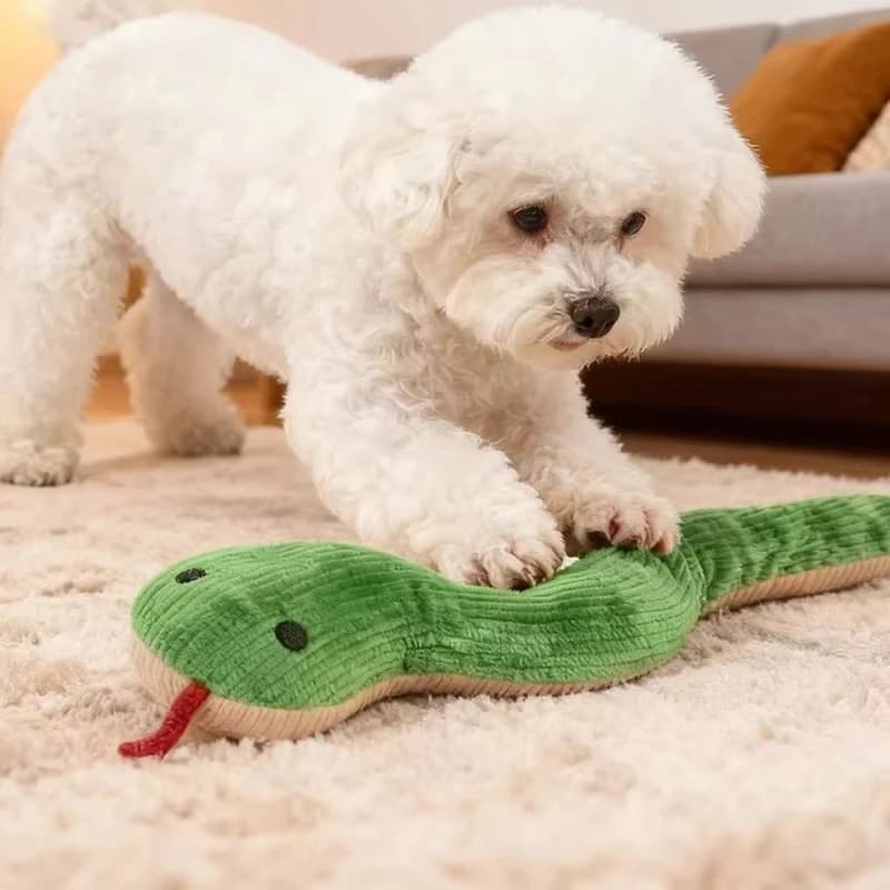 Dog Toy Snake Interactive Toy Kitten Kick Toy Indoor Cats Crinkle Sound Toy Relieve Boredom Grind Their Teeth 16.5 Inches New