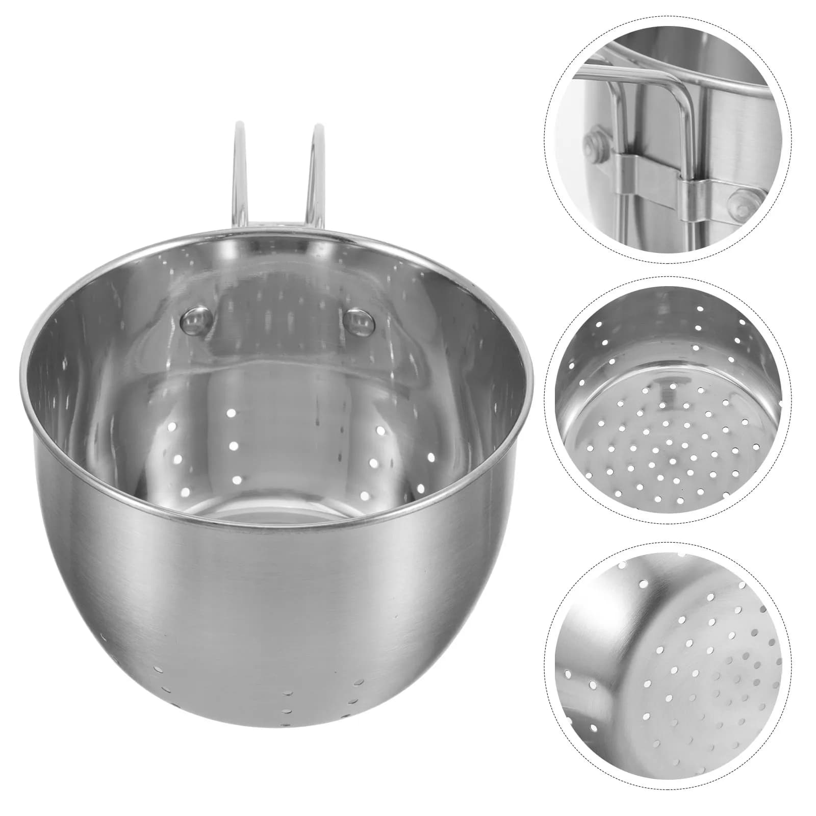 Cestello Scolapiatti da Lavello in Acciaio Inossidabile con Bordo Liscio, Filtro per Rifiuti Alimentari, Cestello a Rete per Lavello da Cucina