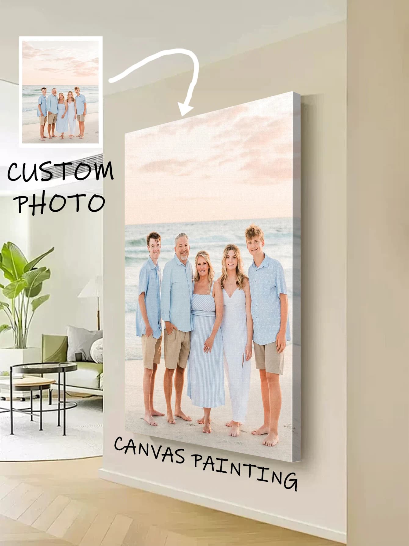 1 poster su tela personalizzato di grandi dimensioni CON CORNICE FAI DA TE O SOLO TELA per decorazioni per la stanza/decorazioni per la camera da letto/decorazioni per Pasqua/decorazioni per il soggiorno.