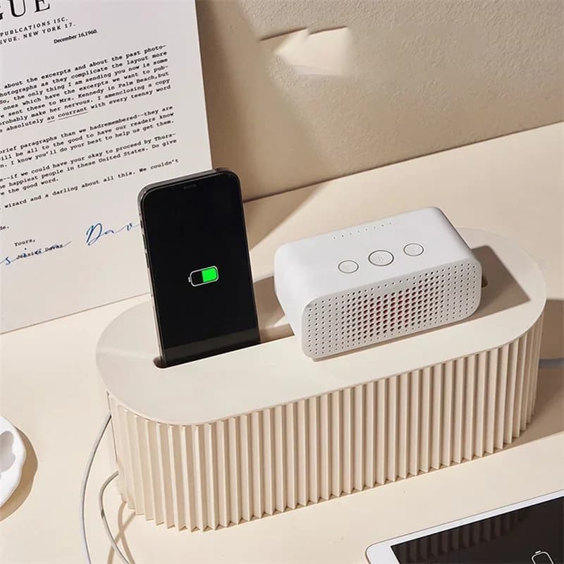 Organizzatore per Prese Elettriche Domestiche, Scatola Portacavi, Organizzatore per Router WiFi Wireless, Braccialetto per Cavi, Cavo Dati da Scrivania