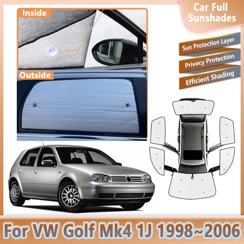 Per Volkswagen VW Golf Mk4 1J Golf4 1998 ~ 2006 Auto Parasole Completo Parabrezza Finestra Visiera Protezione UV Shades Copertura Accessori