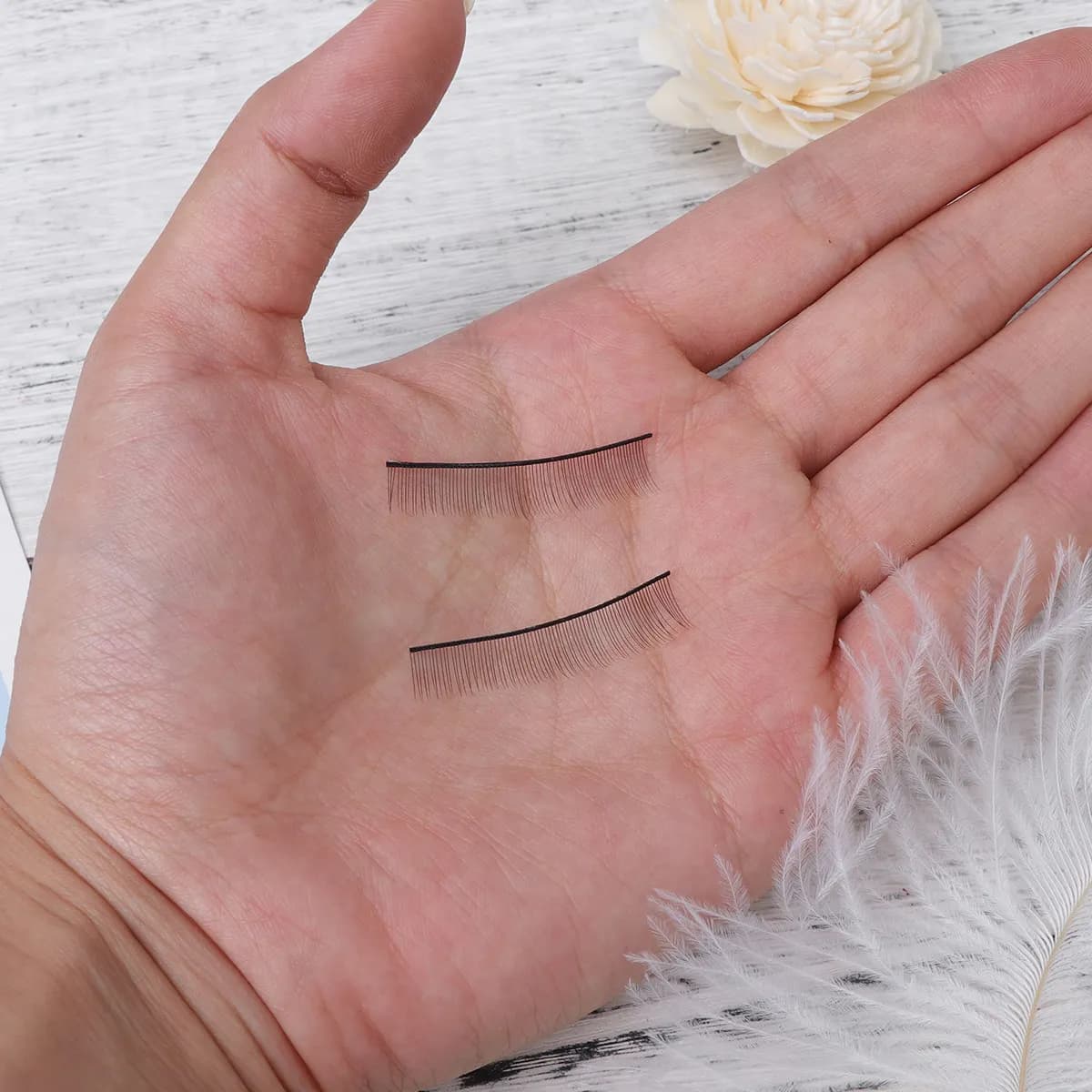 5 pieces of premium fiber fake eyelashes for extending eyelashes, long and thick natural looking eyelashes, easy to apply, comfortable to wear