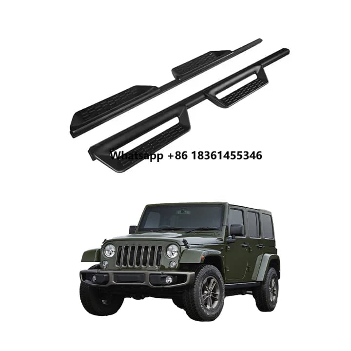 Pedane Laterali in Acciaio per Fuoristrada 4x4, Compatibili con JK 2007-2017 e JL 2018-2024, Accessori Originali per Veicoli Fuoristrada