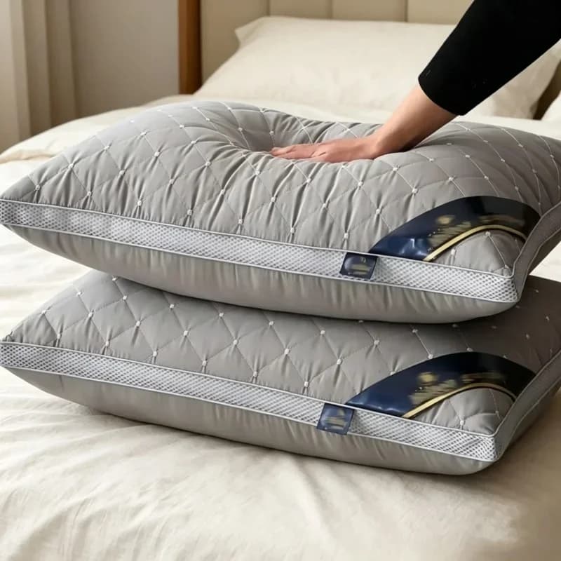 Student Single Orthopedic Pillow Cervical Support Design Non Collapsing High Elastic Core Sleep Aid Home Dorm Hotel Rest Scenes