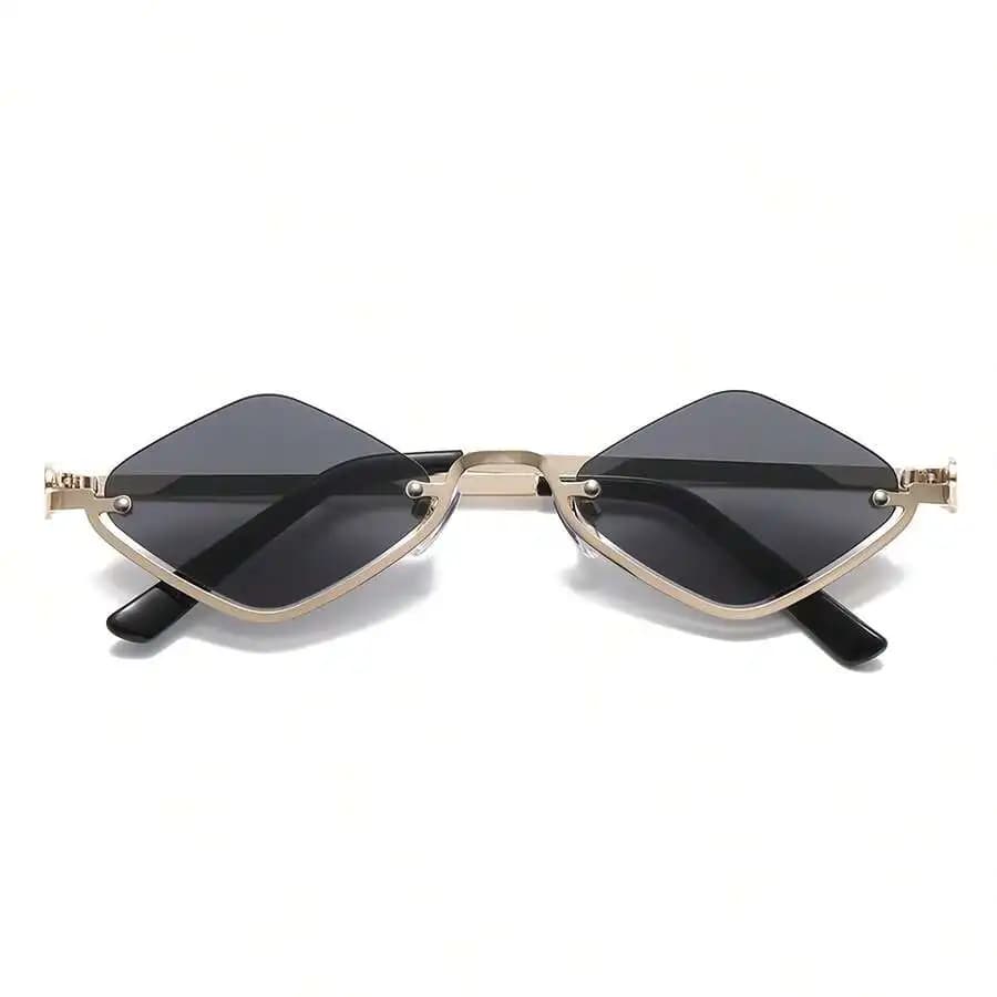 Small Diamond-Shaped Half-Frame Fashion Sunglasses For Men And Women