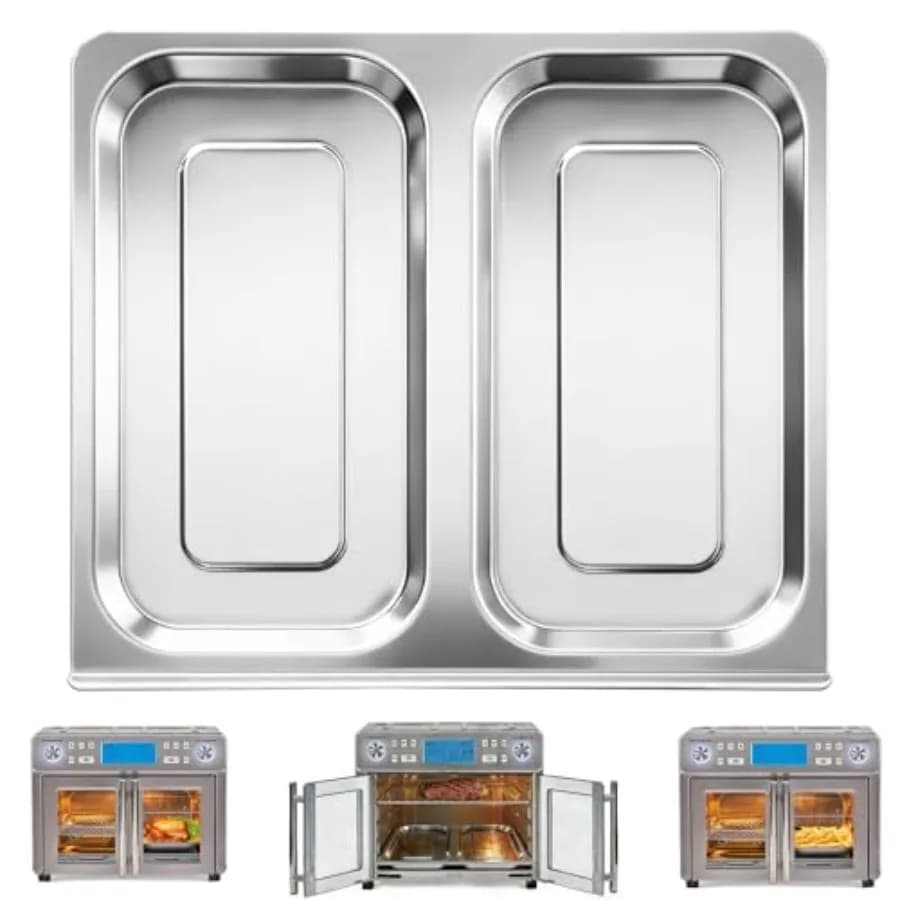 Vassoio raccogligocce per friggitrice ad aria Emeril Lagasse Dual Zone 360, 25 QT extra large, vassoio inferiore di ricambio in acciaio inossidabile