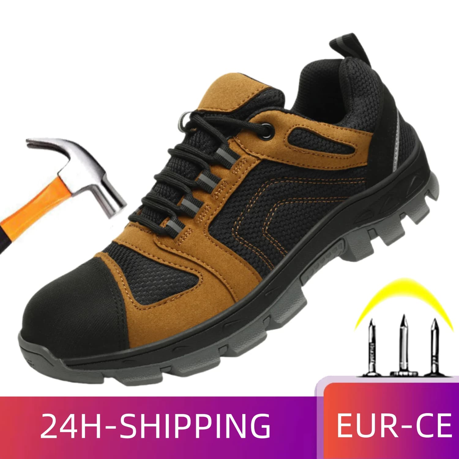 Men's Steel Toe Shoes Work Boots Anti-dumping Workwear Protective Workwear Protective Work Shoes