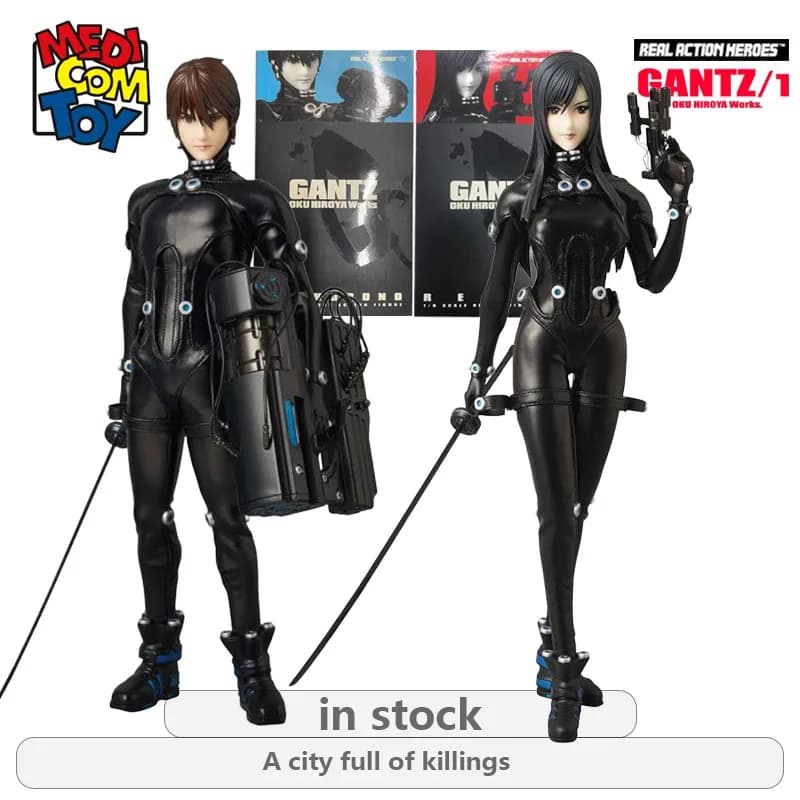 Medicom Giocattolo Originale REALE ACTION HEROES GANTZ Serie Xuanye Ji \Lixiang Anime Action Figure Modello Giocattoli Ornamenti Regali Per Ragazzi