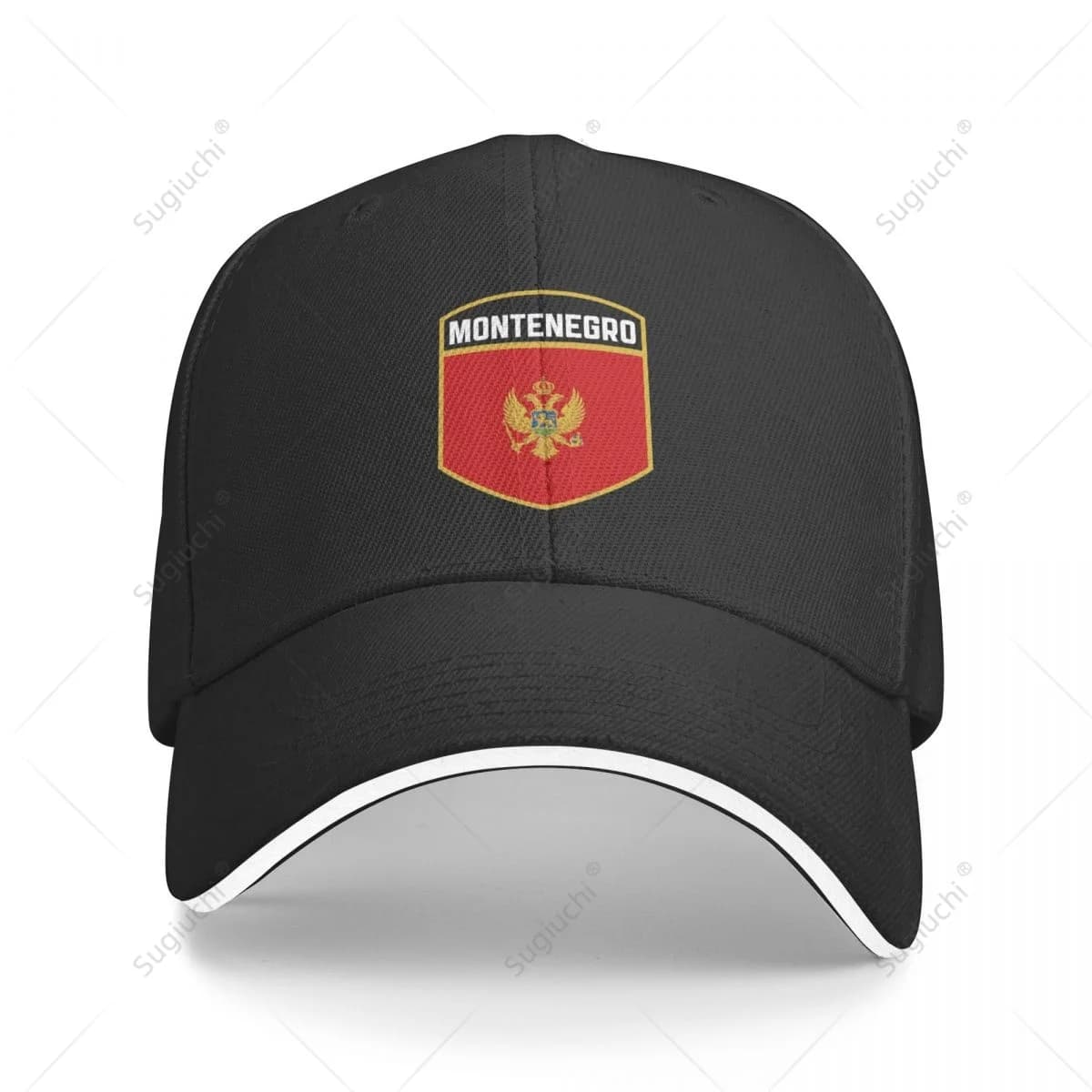 Multifunzione Montenegro Flag Shield Sandwich Berretto da baseball da uomo Sport Berretti casual Cappello da golf Pesca all'aperto