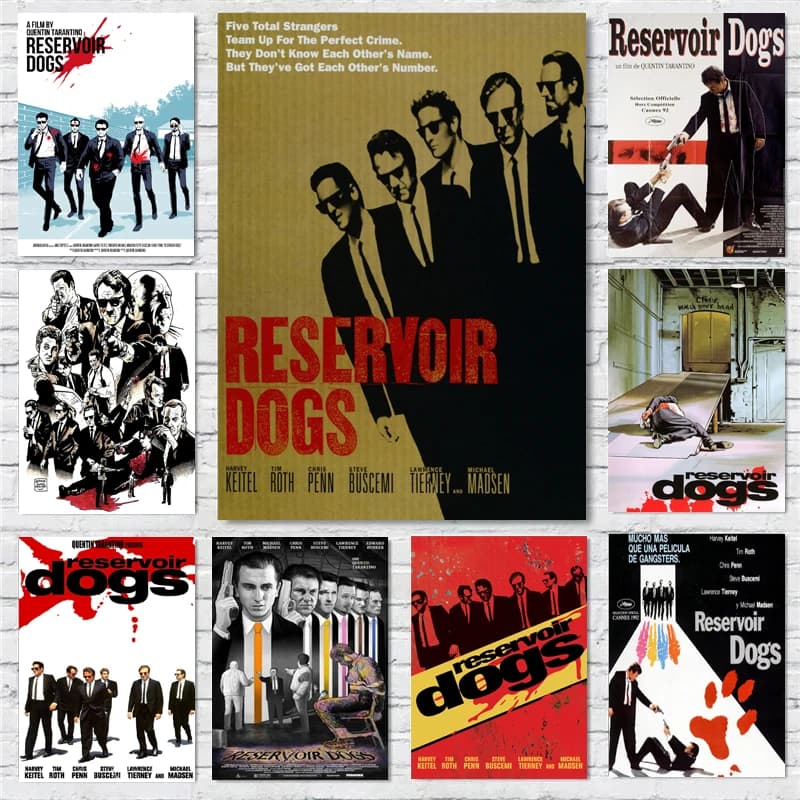 Classic Retro Gangster Movie quintino Tarantino Reservoir Dog Poster Canvas Painting stampe Picture Bar Cafe Home Room Decor