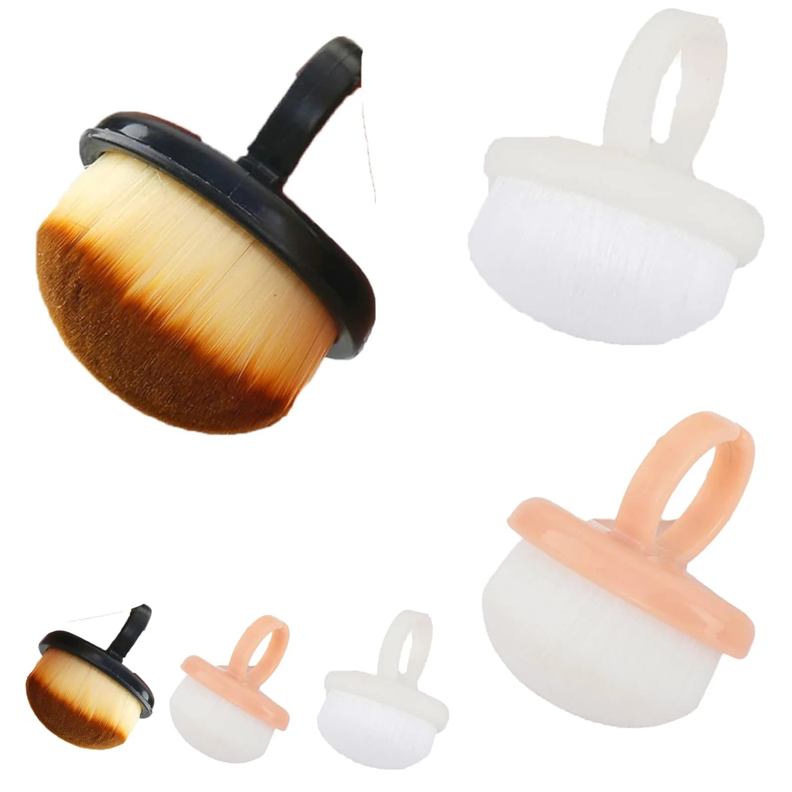 Nail Brush, Lightweight Soft Small Dust Brush for Nails, Portable Nail Dust Cleaning Brush Ring for Nail Art Makeup