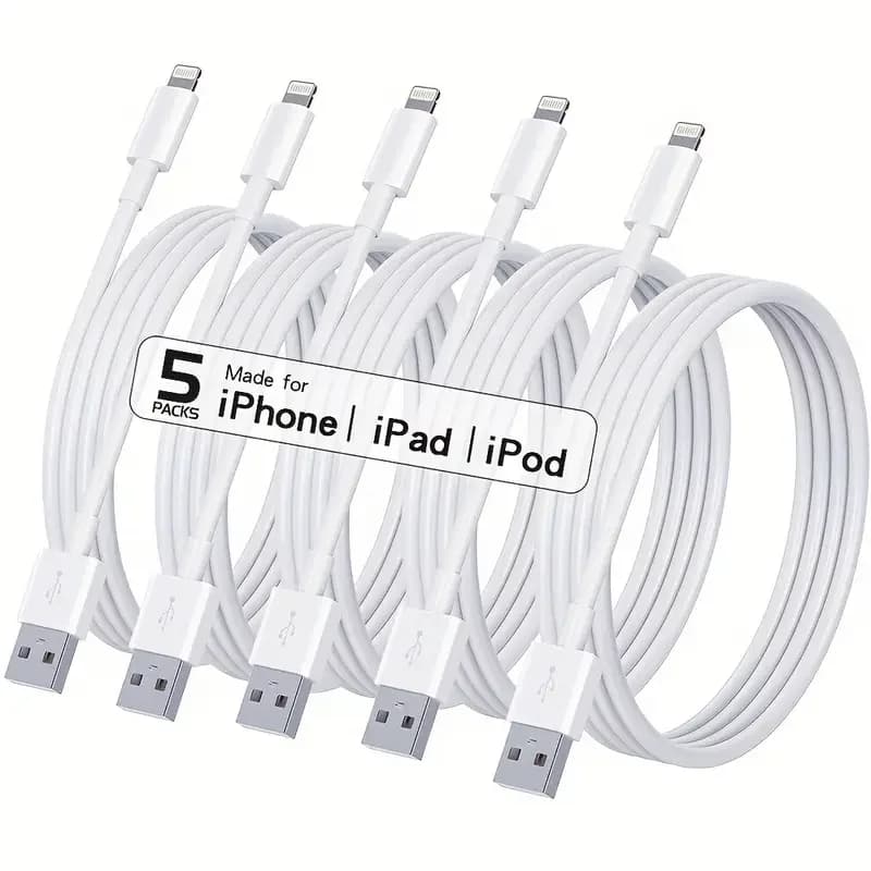 3PCS 5PCS MFi Certified USB to Lightning TPE Cable Fast Charging Cable sfor iPhone14 13 12 11Pro X 8 for iPad White 1M 2M 3M