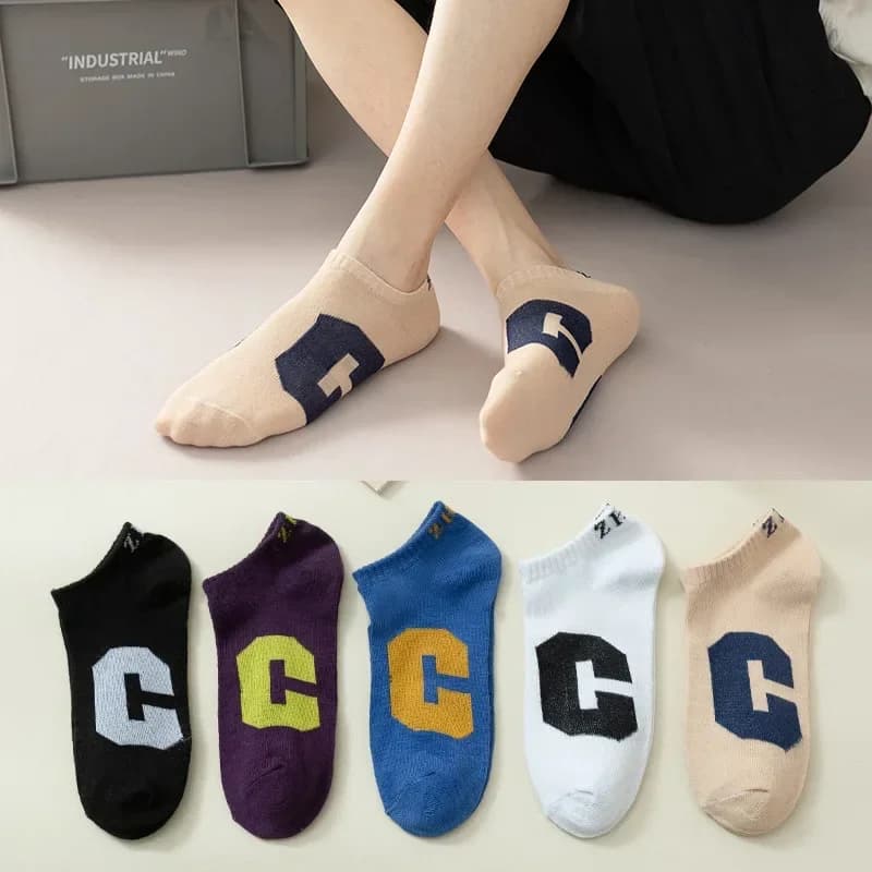 5 pairs of sporty socks for men light, airy and comfortable, elegant low-cut socks that absorb moisture