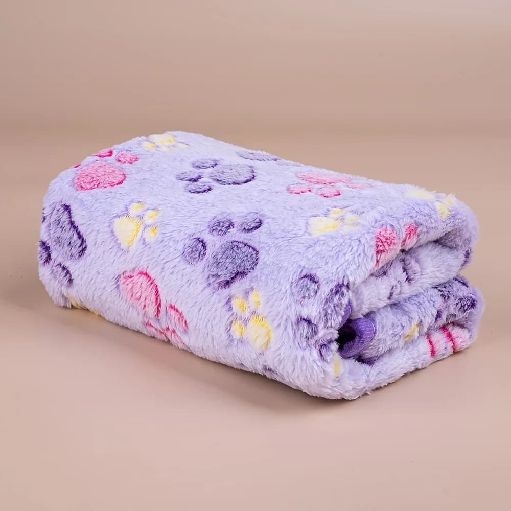 Morbida coperta in pile per cani da compagnia Stampa zampa Tappetino per gatti per cani Coperte per dormire calde per cuccioli invernali Asciugamano da bagno per cani di piccola taglia media grande
