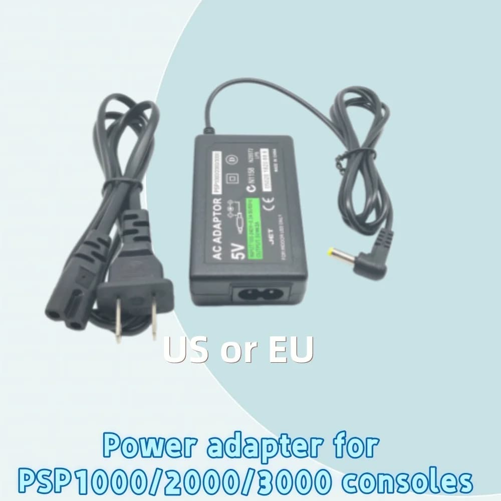 EU US Plug For PSP 1000 2000 3000 Charger AC Adapter Wall Charger Power Supply Cord for Sony PSP PlayStation 1000 Accessories