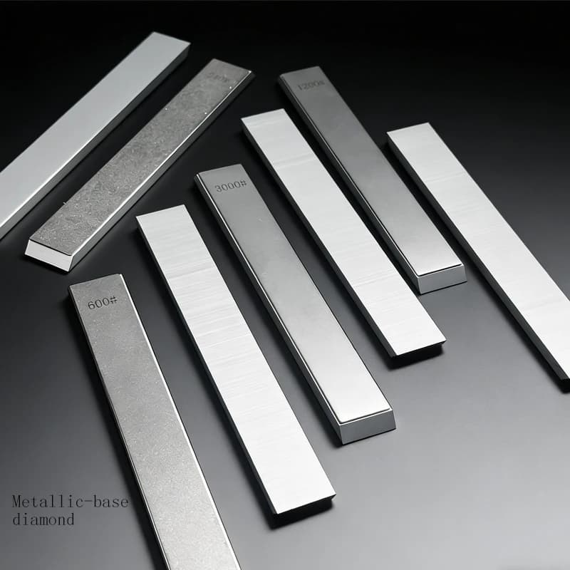 Nuova Pietra per Affilare Diamantata 240-3000 Grit con Base in Metallo, Affilacoltelli per Utensili da Cucina