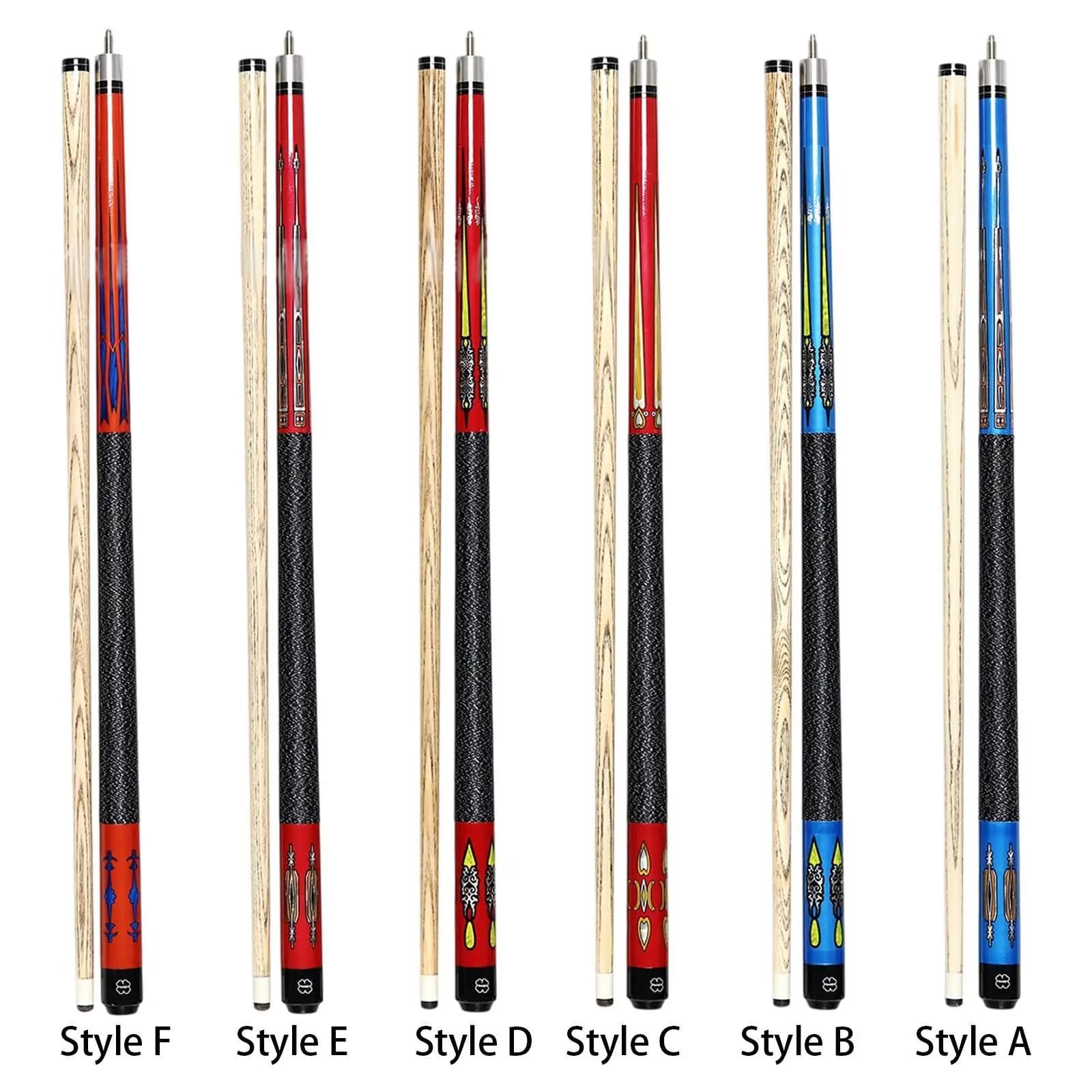 Billiard Cue Two Section Wooden Pool Stick Beginner Starter 57inch Equipment for Adults Training and Game