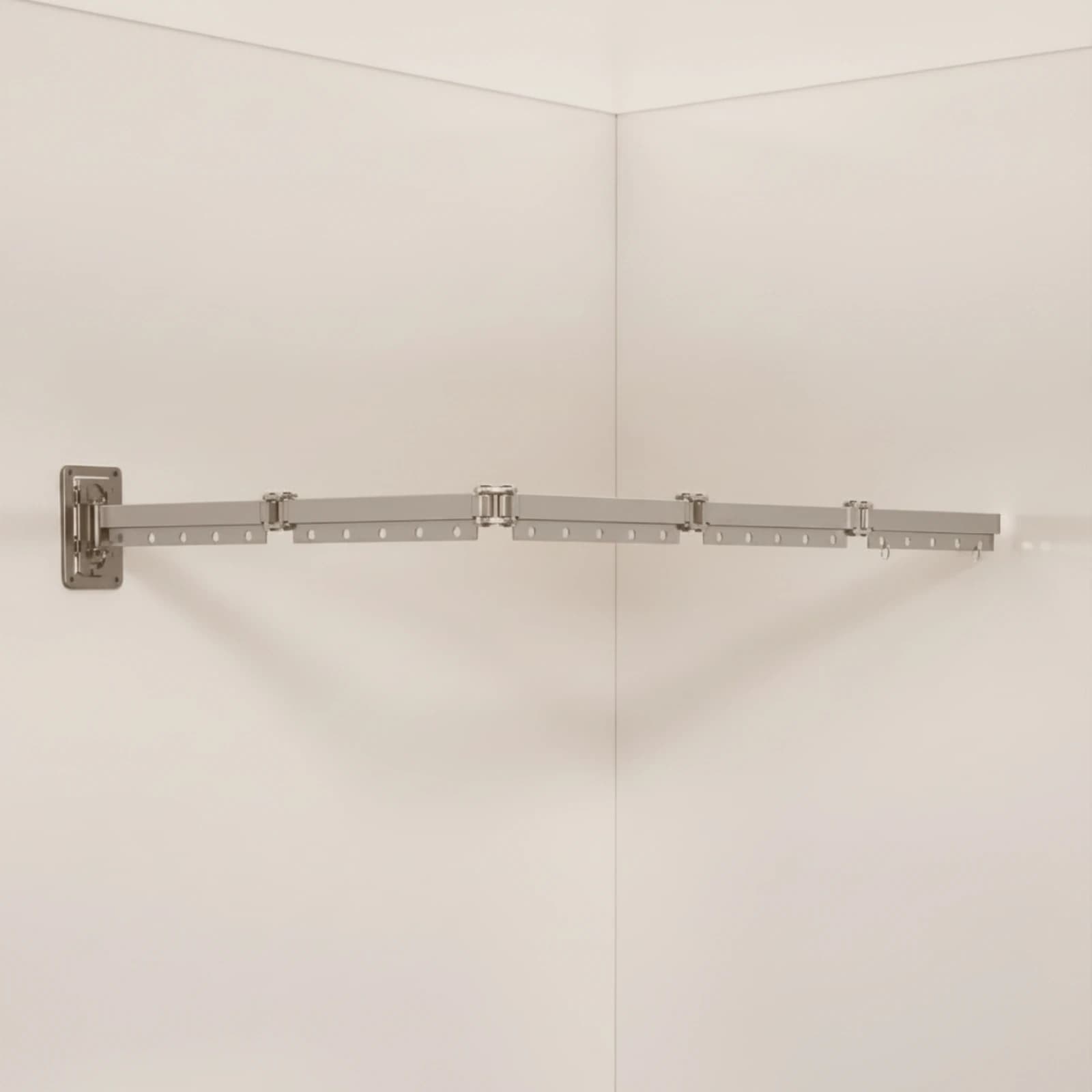 Wall Hanger with Folding Arm Fold-Away Wall-Mounted Clothes Rack Garment Rack Easy to Install Rust Resistant for Laundry Room