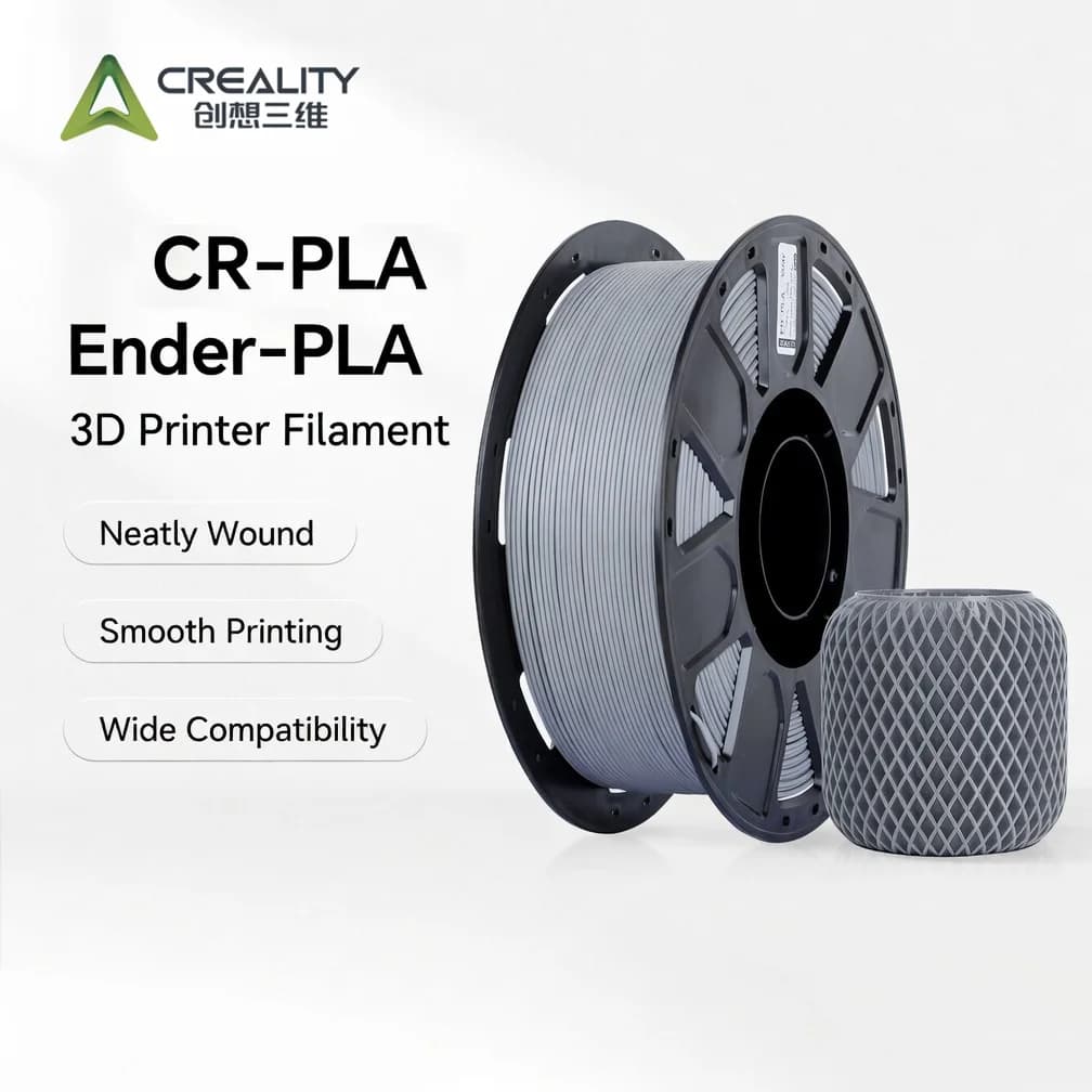 Filament Original Creality CR-PLA Ender-PLA 1kg, Resistant and Stable, Wrap Ordered Without Nodes, Wide Compatibility, Consumption Material for 3D Printers