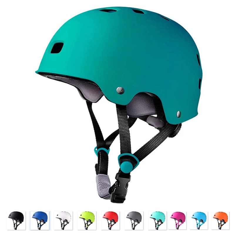 Casco da Skateboard casco da ciclismo regolabile per adulti Kid ventilazione robusta Scooter Multi-Sport pattinaggio su ghiaccio Rollerblading adolescente