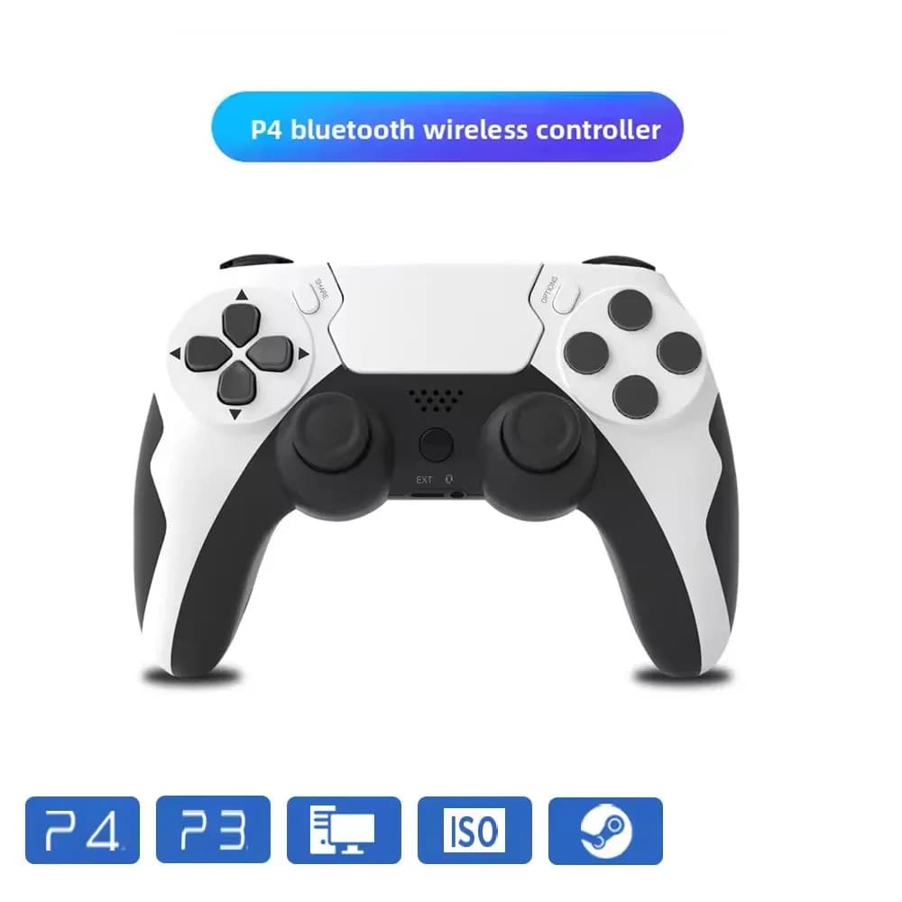 Controller Wireless per PS4 con Giroscopio a Sei Assi e Rilevamento del Movimento, Compatibile con PC e Steam